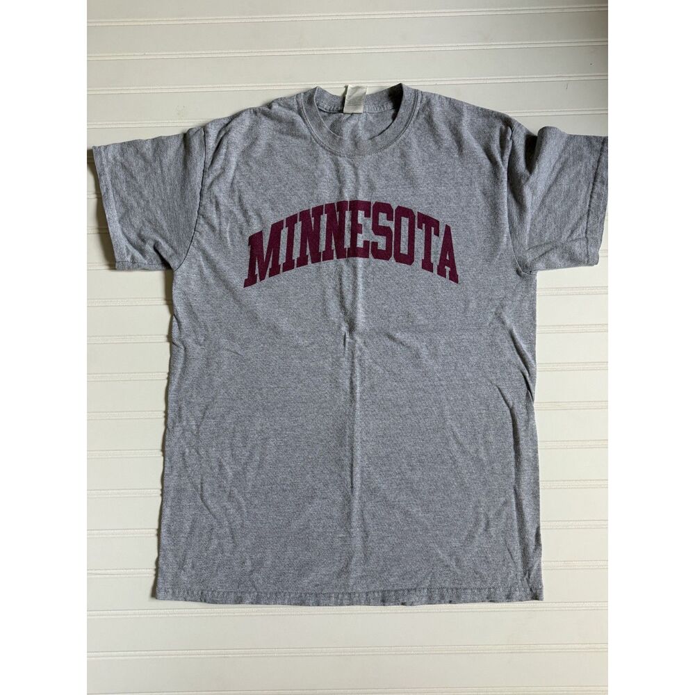 Gildan Minnesota Golden Gophers Collegiate T-Shirt Gray Size Medium